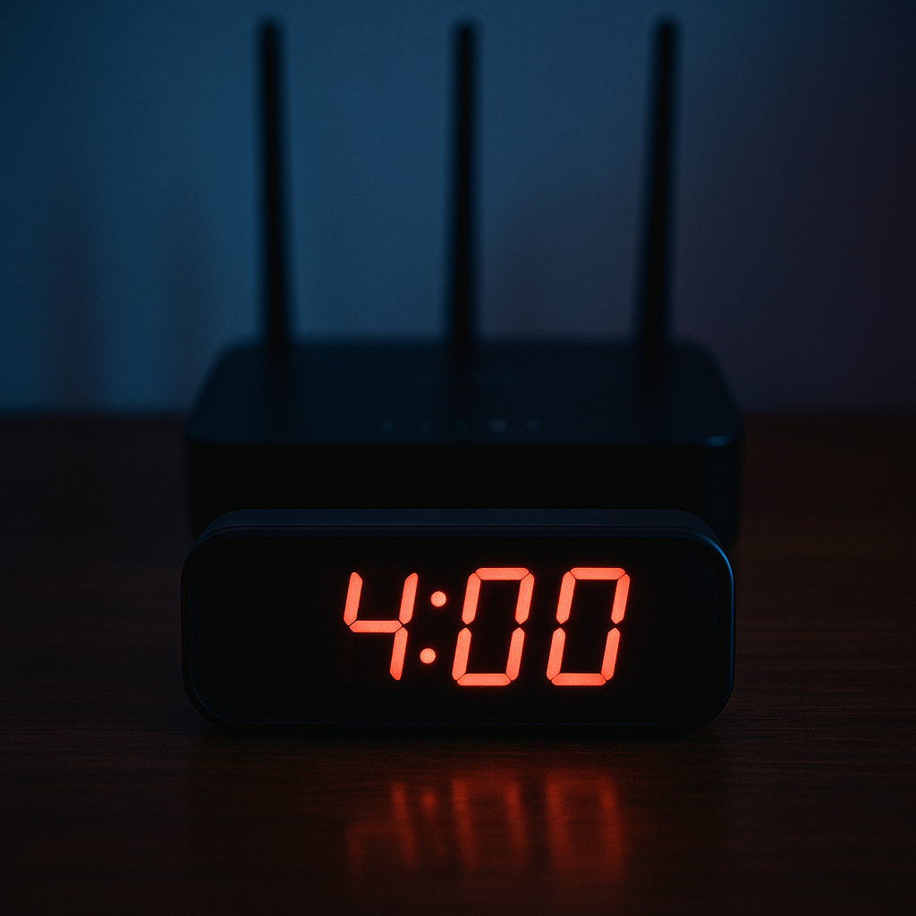 Schedule the 4 a.m. router reboot