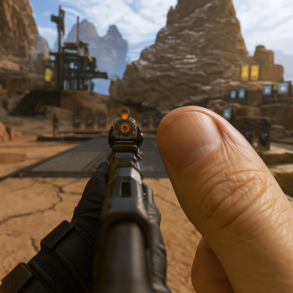 Use the training range to fix your thumbs, not your aim