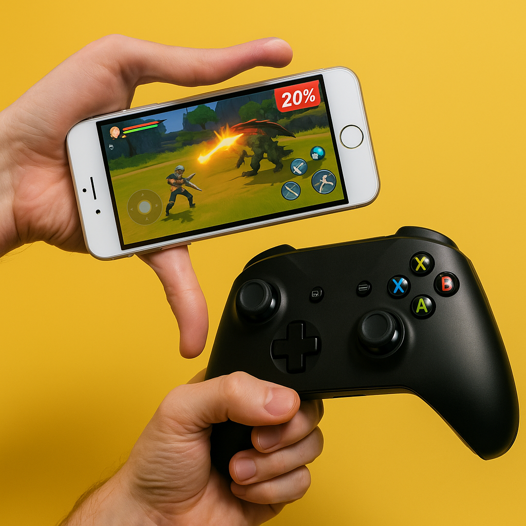 Swap touch for a controller when your hands are tired