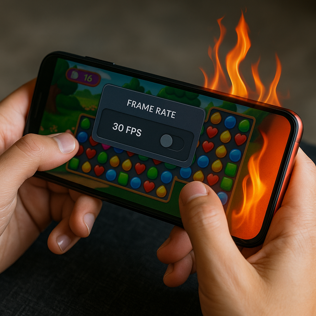 Cap the frame rate before your phone cooks itself